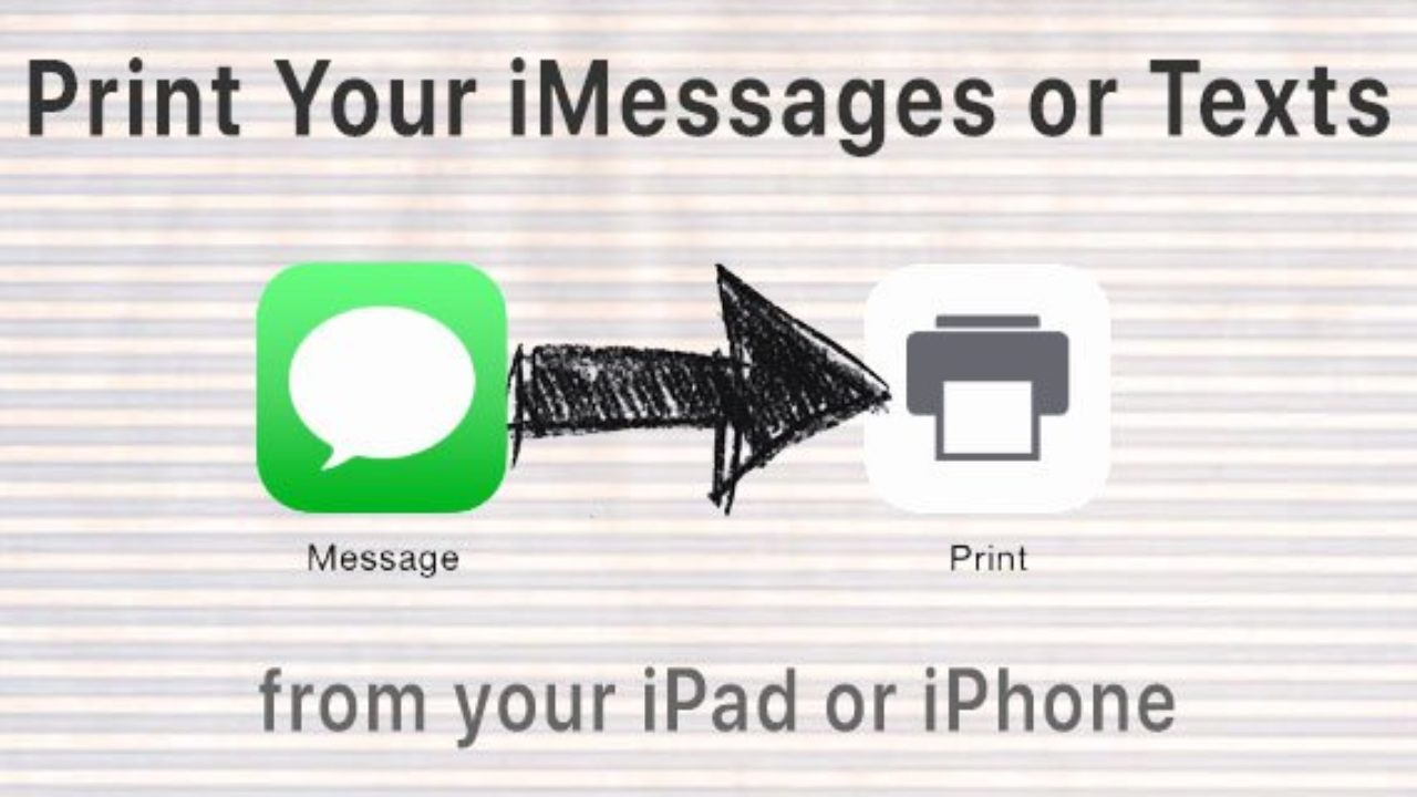How to print Text message from iPhone